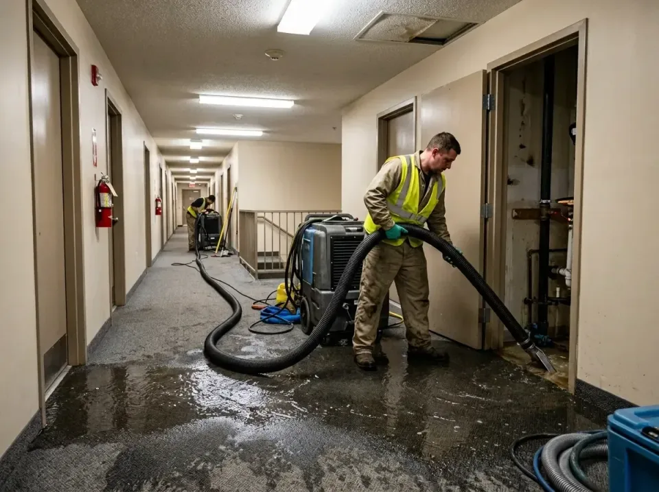 multi-unit-apartment-hallway-f-005 — frequently asked questions, Emergency Burst Pipe Water Extraction & Removal in Webster…
